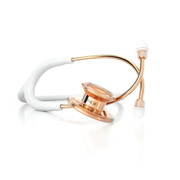 MD ONE® ADULT STETHOSCOPE – WHITE/ROSE GOLD